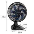 Ventilador de Mesa Arno VE70 X-treme 40CM 7 Pás Preto e Azul 127V